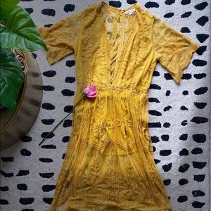 Lace Maxi Dress with short